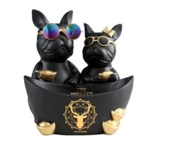 Bulldogs with Large Bowl