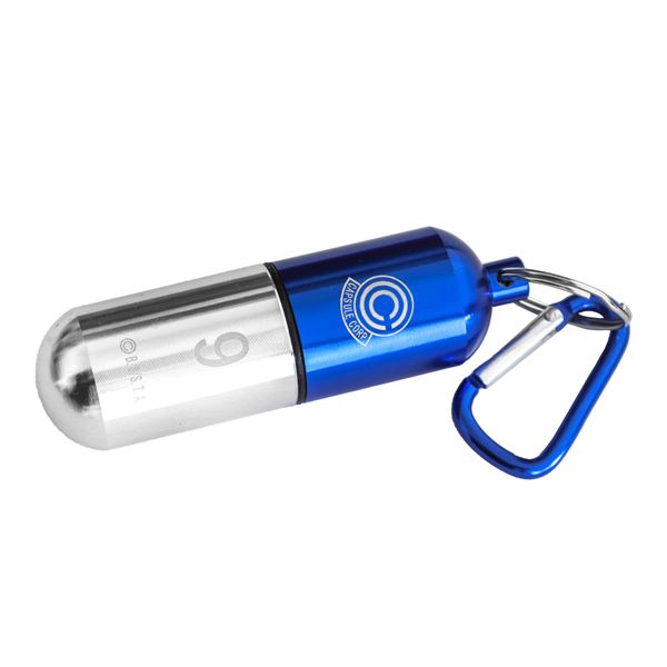 DashQ Waterproof Pill Box Key Ring - Sealed Metal Medicine Storage