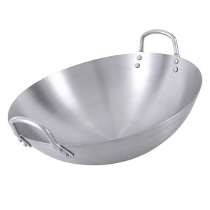 Wok 45x13cm Aluminium with 2 Handles Chinese Style