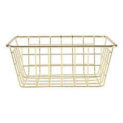 Storage Basket Solid Color Household Iron Basket Storage Box S