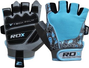 RDX Womens Gym Glove - Amara Blue &amp; Gray