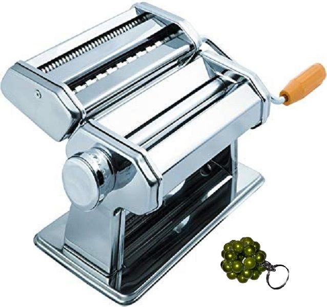 Manual Pasta Maker - Stainless Steel Hand Crank Pasta Machine and Key Holder