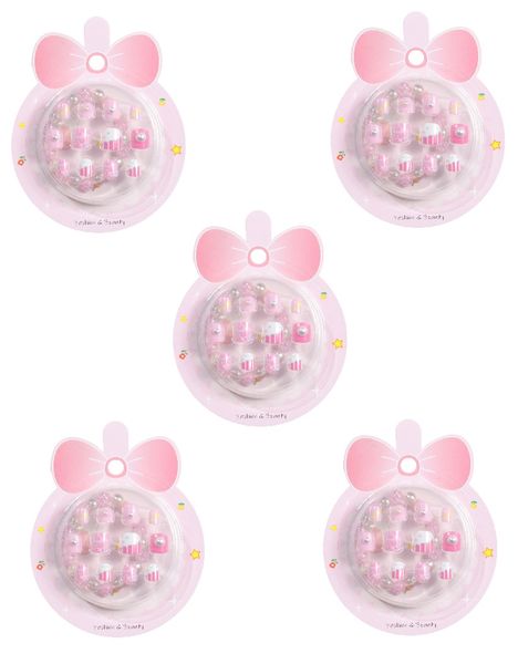 Press On Nail Set With Bracelet - 5pcs