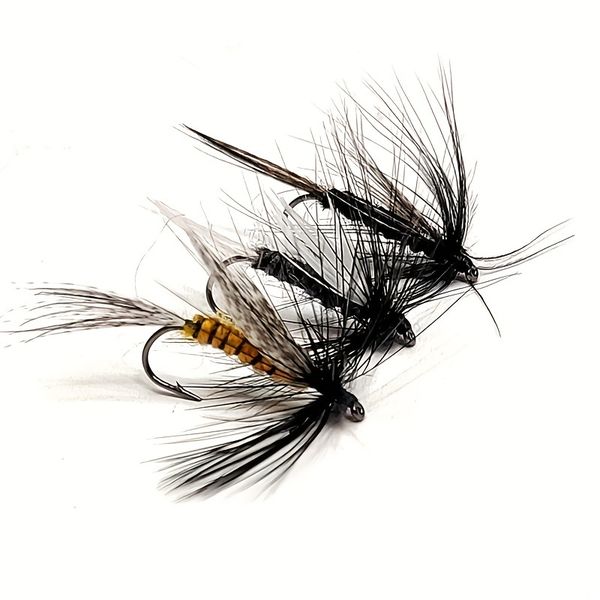 12 Various Styles of Salmon Flies, Trout Fly Lures, Fishing Tackle