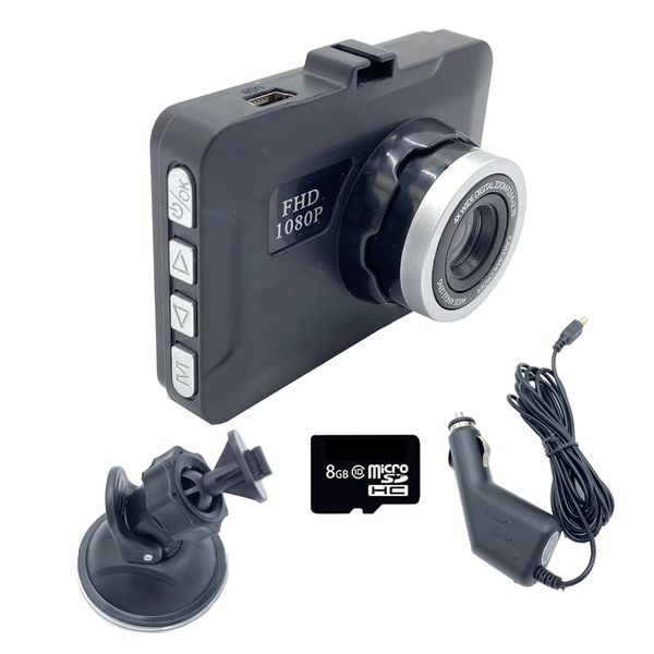 Vehicle Blackbox HD DVR 2.2" Screen Up To 1080P &amp; Add On 8GB SD Card