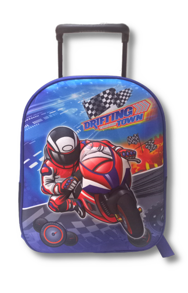 12"Trolley School Backpack For Kids - Super Bike