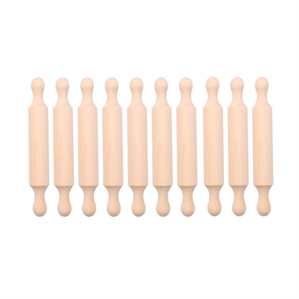 7In Wooden Mini Rolling Pin Long Kitchen Baking Small Dough 10Pcs