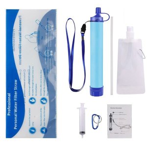 Outdoor Personal Straw Water Filter,Portable Emergency Water Filtration
