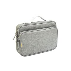 Portable Double-layer Tablet Travel Digital Storage Bag - Black