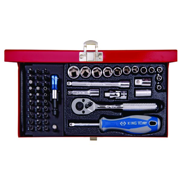 King Tony 1/4" Dr Combination Socket &amp; Bit Set