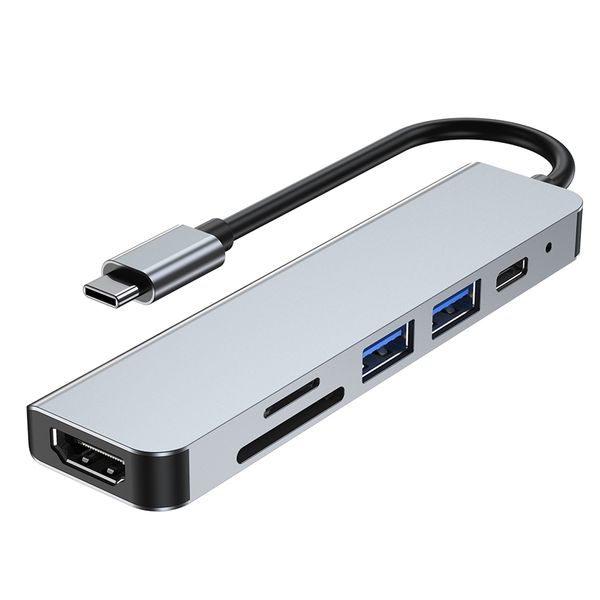 6-in-1 USB 3.0 Type-C Hub Compatible with MacBook with 4K HDMI and 100W PD