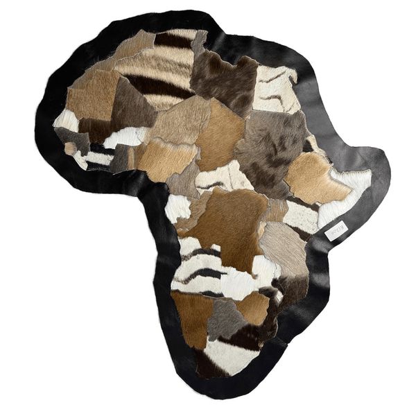 Stitched Leather Africa Map