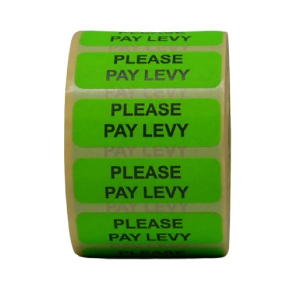 Label - Please Pay Levy - 1000's