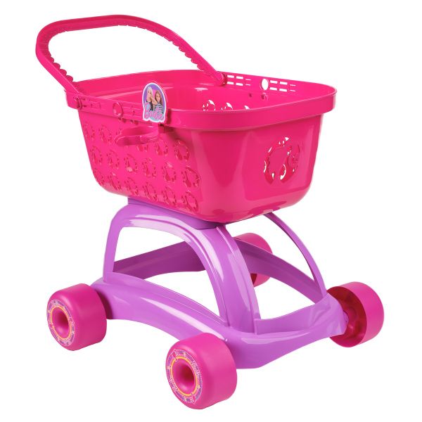 Barbie 2 in 1 Shopping Trolley/Basket Pk4