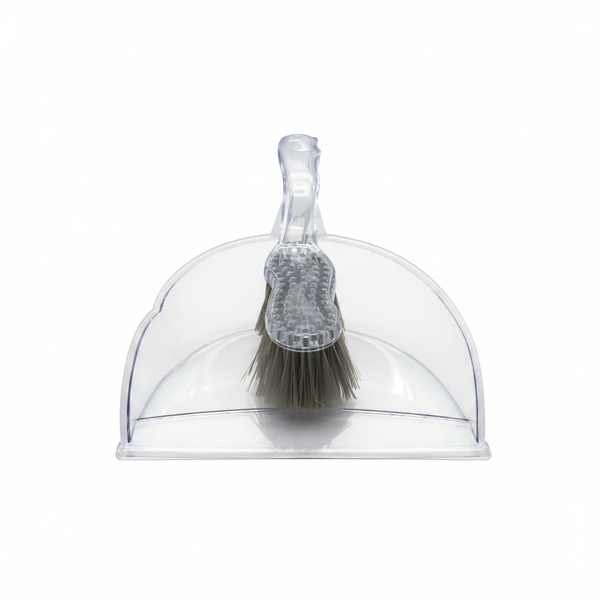 Handheld Dustpan and Brush Set with Rubber Lip