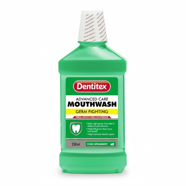 Dentitex Mouthwash Cool Spearmint 250ml - Fresh Breath &amp; Germ Protection