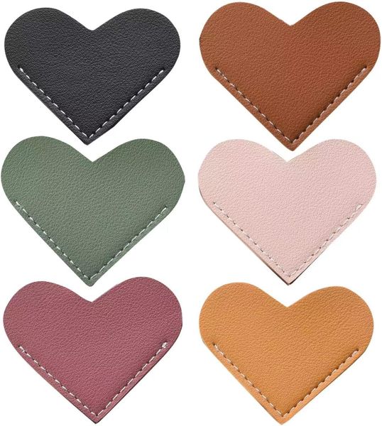 Leather Heart Bookmarks, Corner Page Book Accessories Reading Gifts