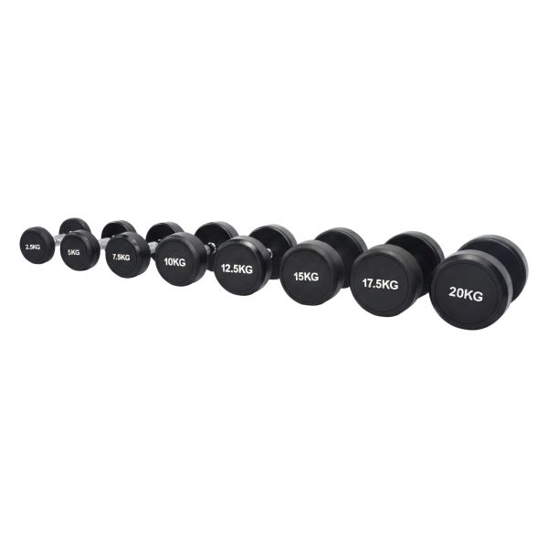 i-Fitness Rubber Round Dumbbell (Singles)