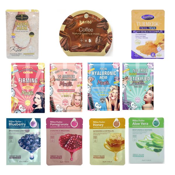 12x Beauty Hydrating Facial Sheet Masks Hydrating, Moisturizing