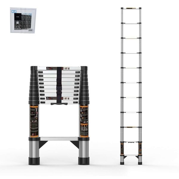 JIAGENG Stainless Steel Telescopic Ladder/Folding Extension Ladder for Home