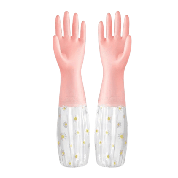 1 Pair Long Sleeve Rubber Gloves