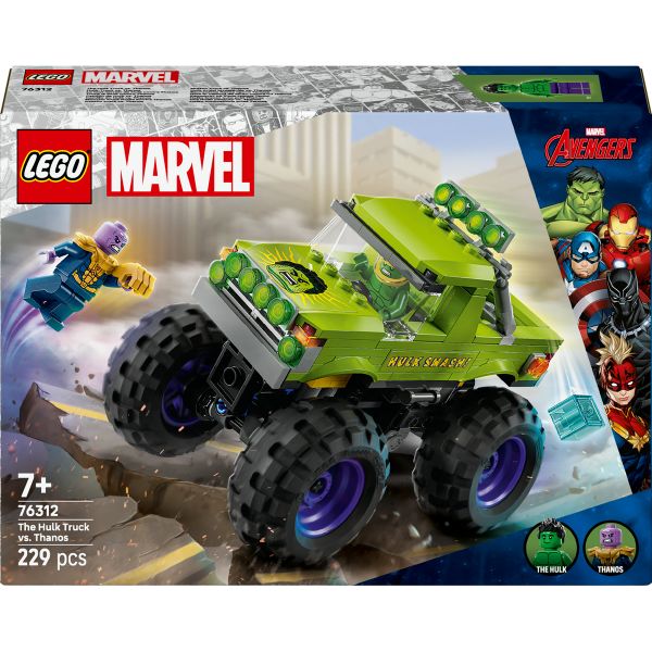 LEGO® Marvel The Hulk Truck vs. Thanos Super Hero Building Toy Vehicle 76312