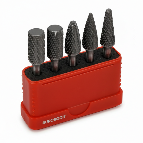 Euroboor 12mm Double Cut Rotary Burrs Set For Grinding And Shaping
