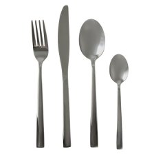 George &amp; Mason - Miko Blunt Stem 16pc Cutlery Set - Silver