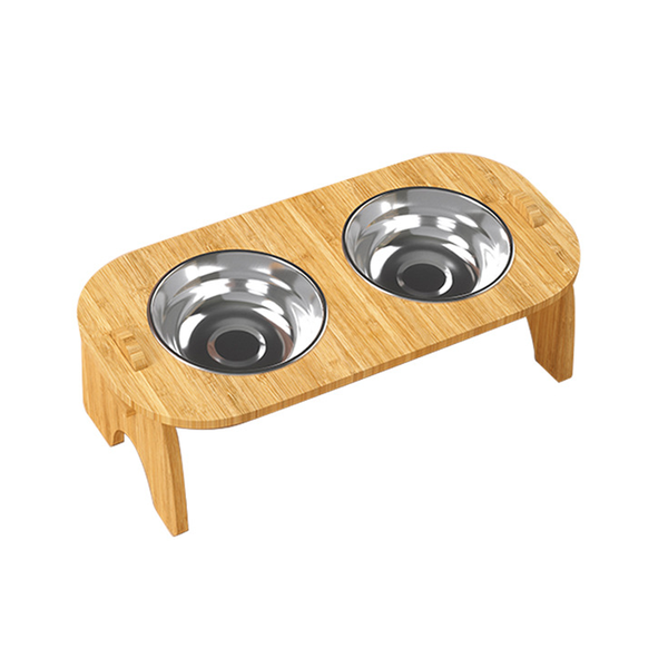 Pet Bowl Feeder Set Cat Bowl Raised Stand Pet Feeder Food Water Bowl