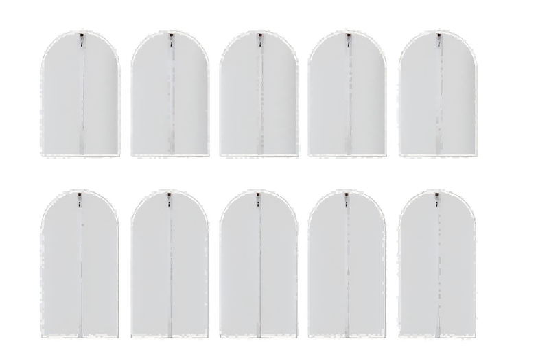 10 PCS Transparent Hanging Garment Dust - proof Covers