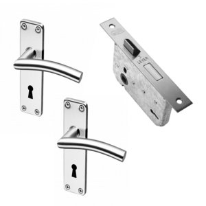 QS Coupe Umea 3 Lever Lockset SS