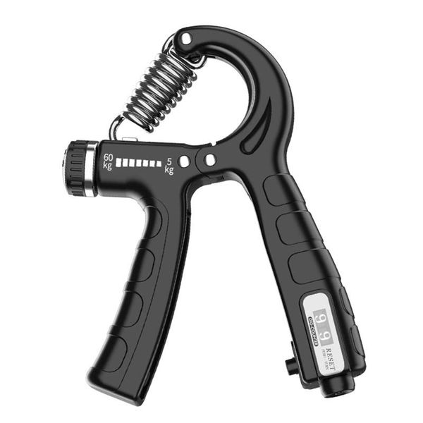Non-Slip Handles Automatic Counting Hand Grip Strengthener - Black &amp; Gray