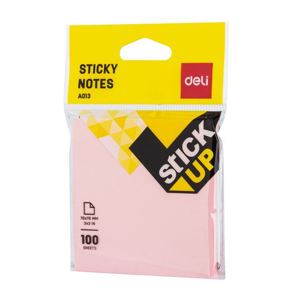 DELI 4PCS Sticky Notes 76 x 76mm - 100 Sheets Assorted