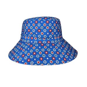 Kids Bucket Sun Hat Captain America Stars