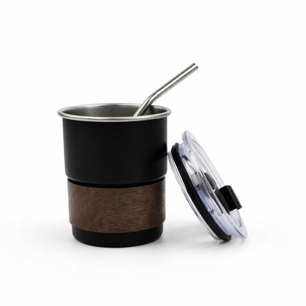 3 Insulated Stainless Steel Tumbler with Lid &amp; Steel Straw