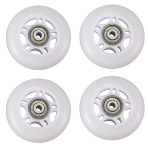 4 Pack Inline Skate Wheels Beginner's 70mm White