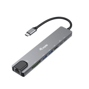 Equip USB-C 8-in1 USB-C Hub HDMI 4K/30Hz, Gigabit Ethernet, 100W Adapter