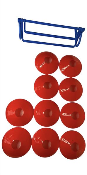 Hurdles Adjustable Folding Sports Training And 10 pack Cones Set