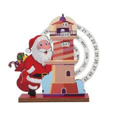 Christmas Countdown Calendar Santa Claus Tabletop Ornament