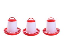 Red and White Chicken 1.5 kg Feeders-Pack of 3