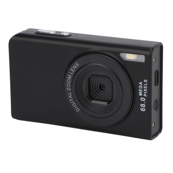 Smart 4K Camera 68MP, 2.4", 16X Zoom, AF, Prevents Shake, Fill Light, Black