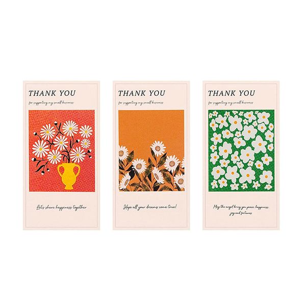 Sweet Package 5x10CM Thank You Gift Stickers Cute Packaging 150 PC/Pack