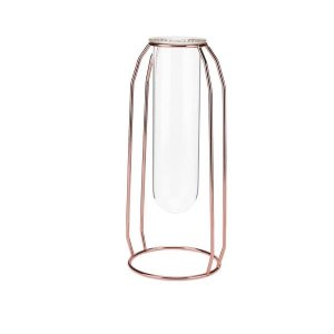 Vase Rose Gold Geometric Shape Single