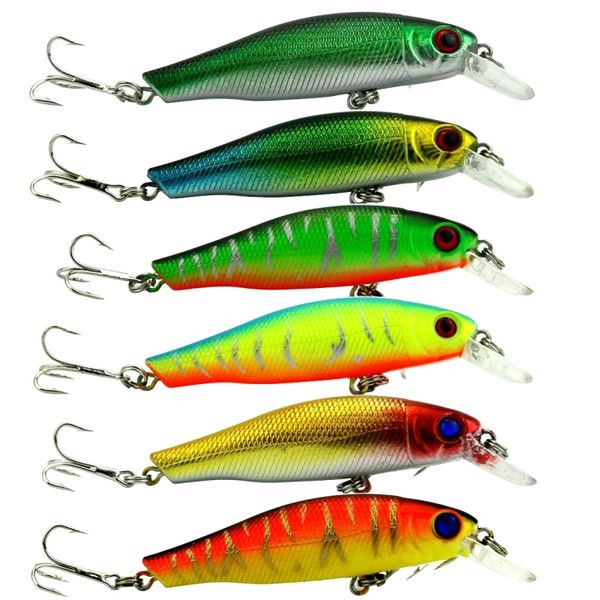 Minnow Hard Bait Fishing Lure 6 Piece Set OG-1134