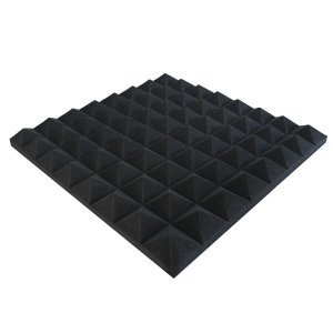 Pyramid Acoustic Foam Panels 50cm X 50cm - Black