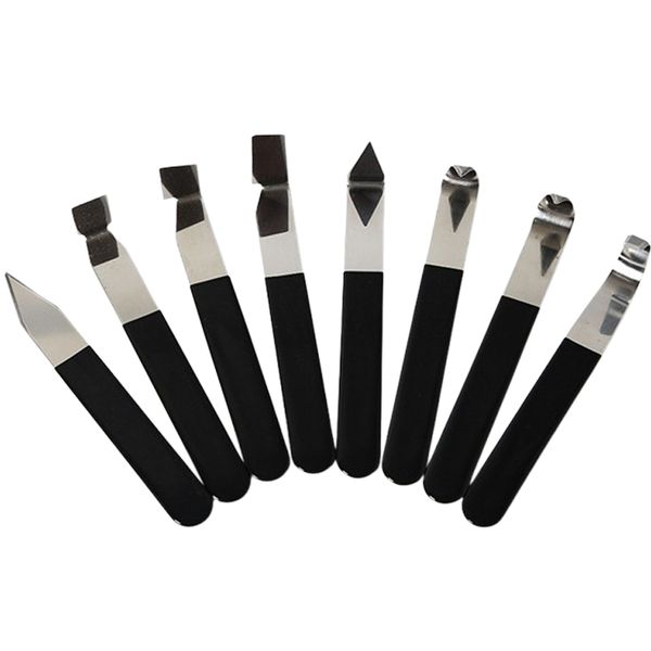 8 Piece Stainless Steel Trimming Clay DIY Tools Stainless Steel Pottery Tools