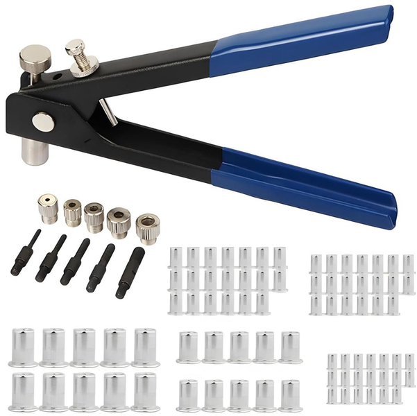 106-Piece Set Of Nuts And Bolts, Automotive Repair Tools, Riveting Kit