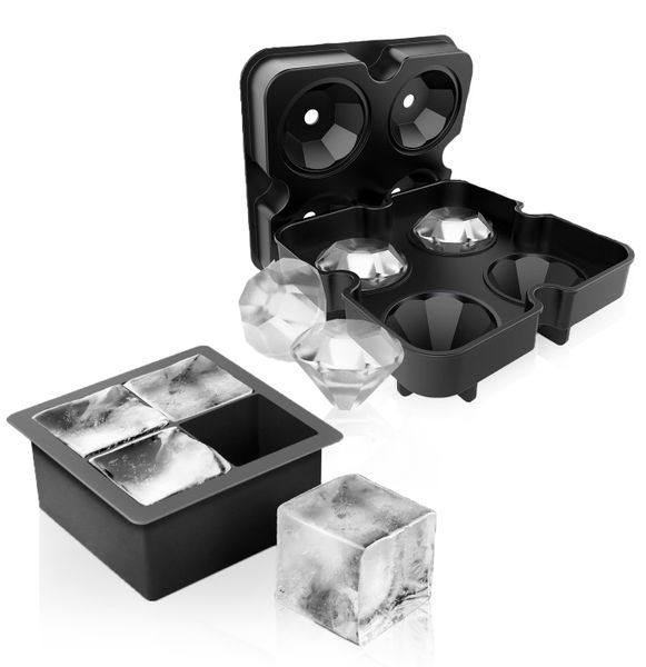 Kitchen Kult Giant Square Cube &amp; Diamond Ice Tray