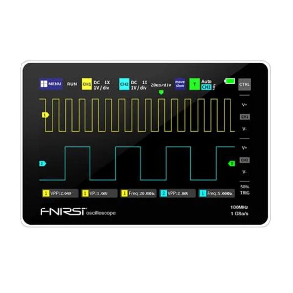 Fnirsi DSO1013D Dual Channel Touchable Panel Oscilloscope -Portable, Screen