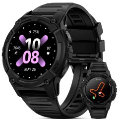 Rugged AMOLED Smartwatch 1.32" Health &amp; Fitness Tracking Waterproof Watch